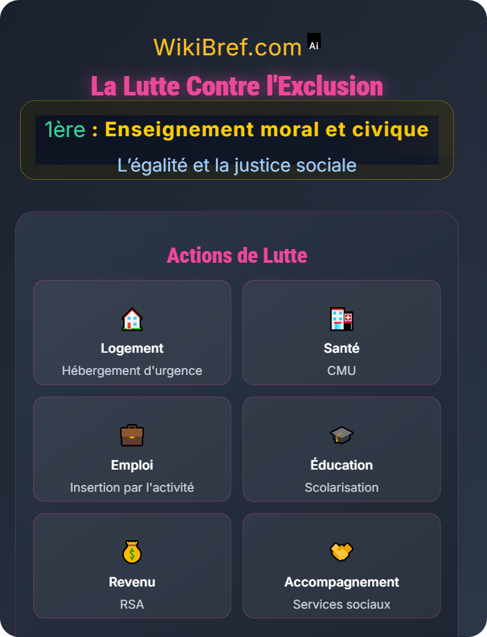 La lutte contre l’exclusion La justice sociale