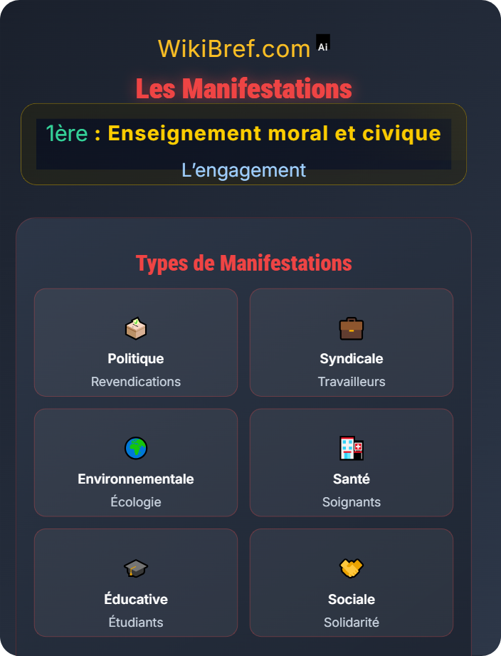 Les manifestations Les formes d’engagement