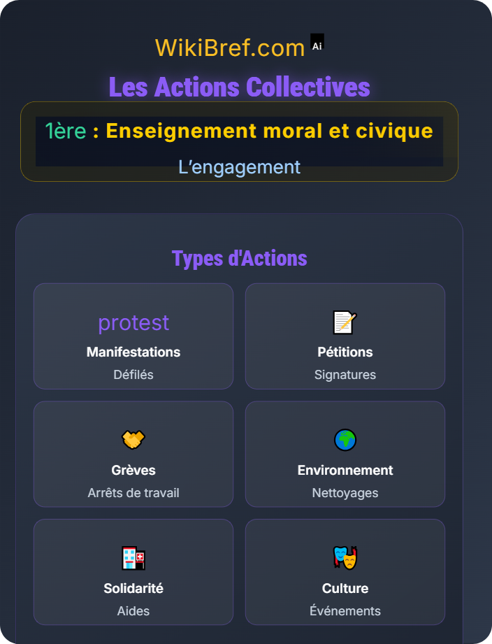 Les actions collectives Les formes d’engagement