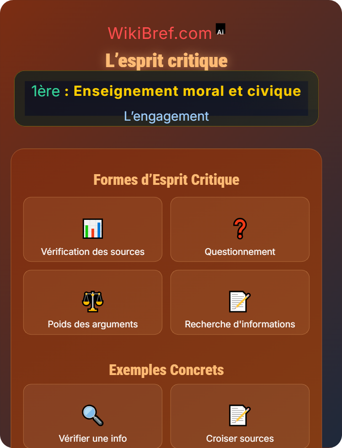 L’esprit critique Les valeurs de l’engagement