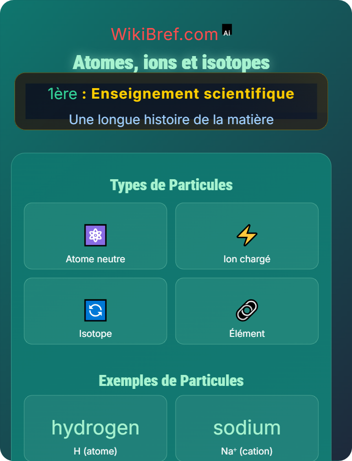 Atomes, ions et isotopes Les éléments chimiques
