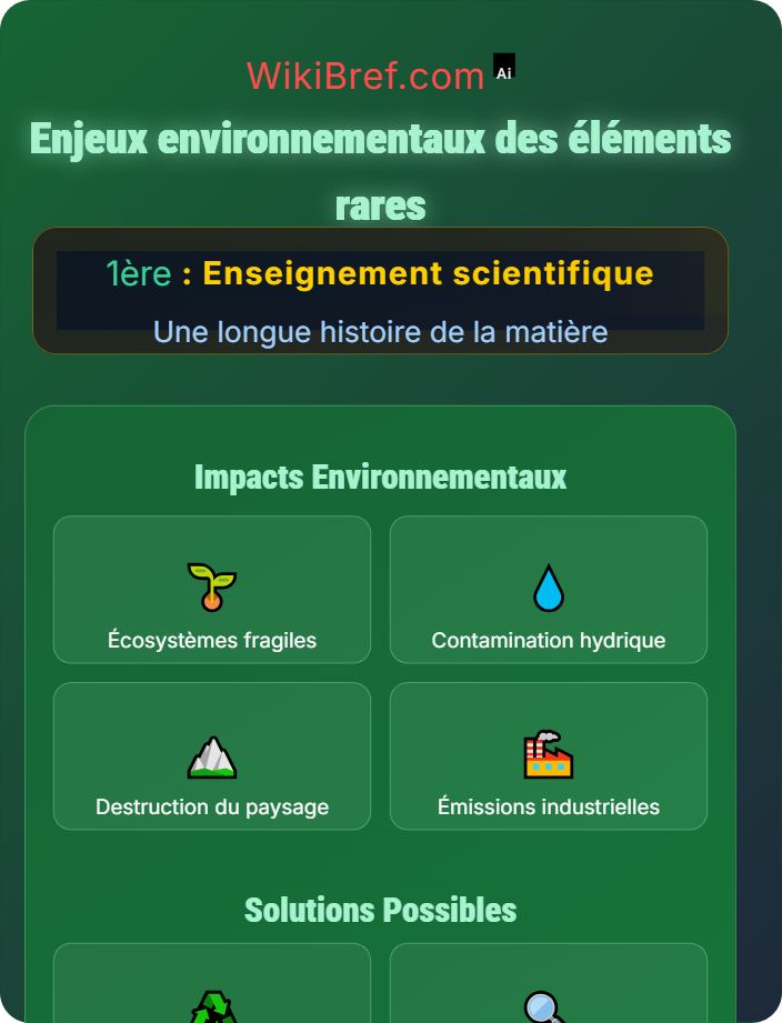 Enjeux environnementaux des éléments rares Les éléments chimiques