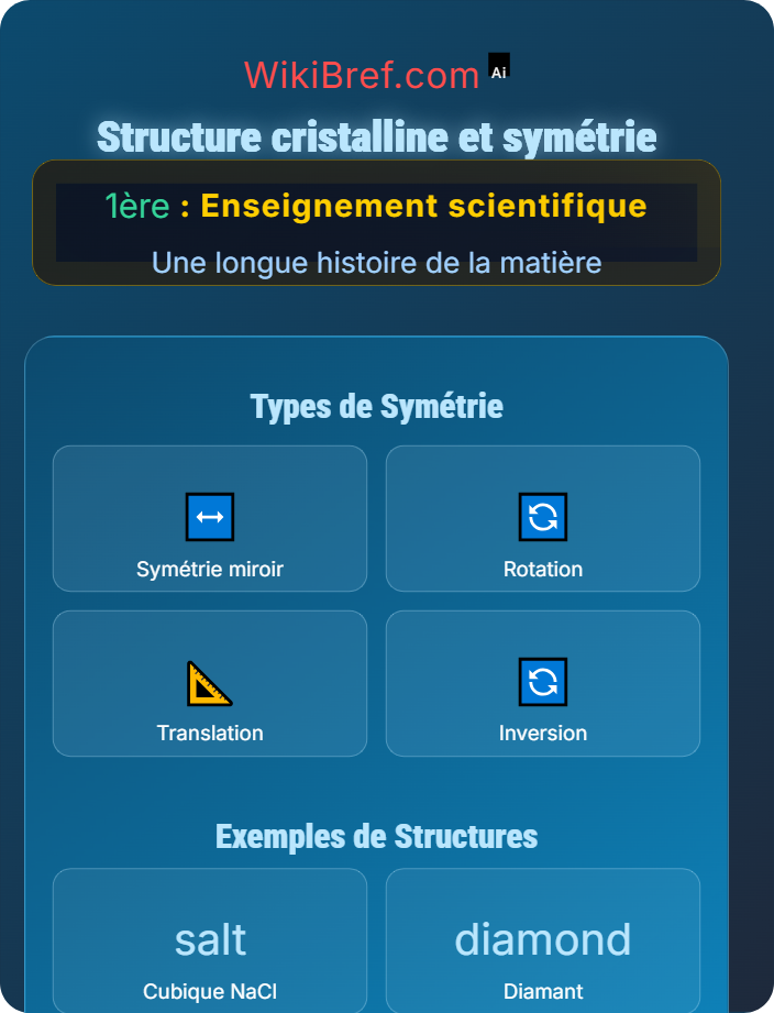 Structure cristalline et symétrie Les édifices ordonnés : les cristaux