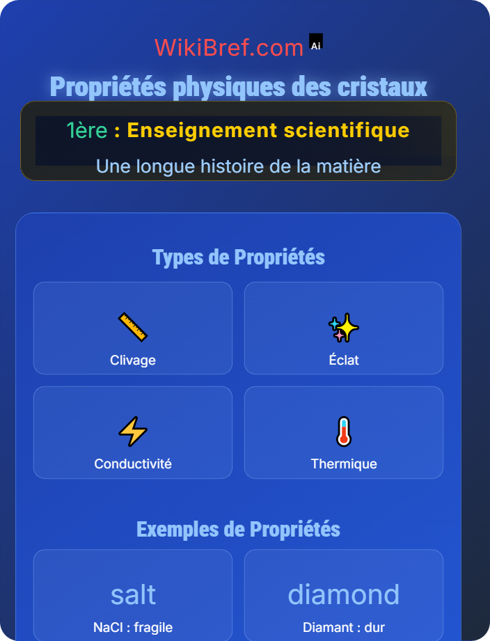 Propriétés physiques des cristaux Les édifices ordonnés : les cristaux