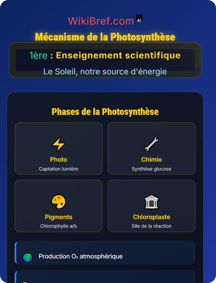 Mécanisme de la photosynthèse La photosynthèse : conversion de l'énergie solaire