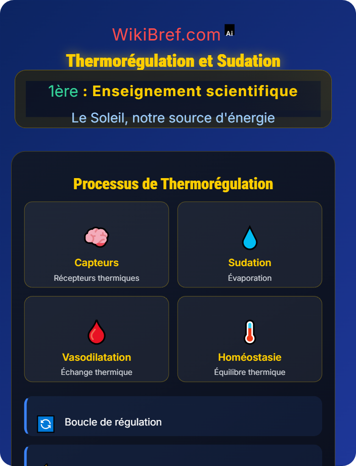 Thermorégulation et sudation Le bilan thermique du corps humain