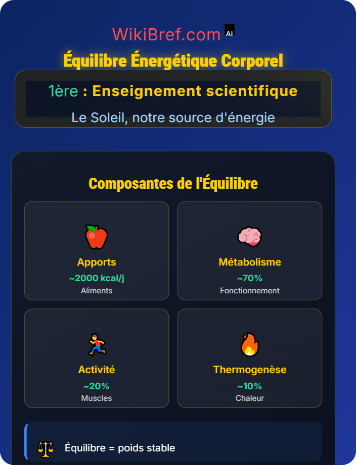 Équilibre énergétique corporel Le bilan thermique du corps humain