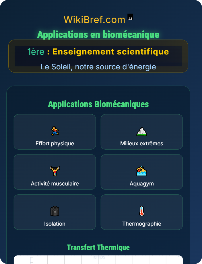 Applications en biomécanique Le bilan thermique du corps humain