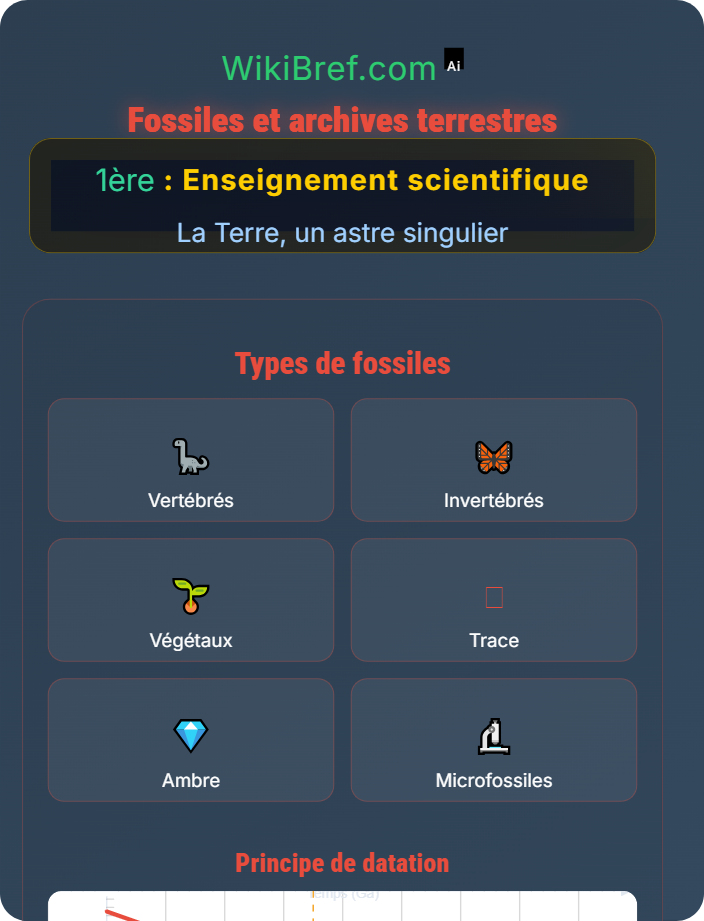 Fossiles et archives terrestres L'histoire de l'âge de la Terre
