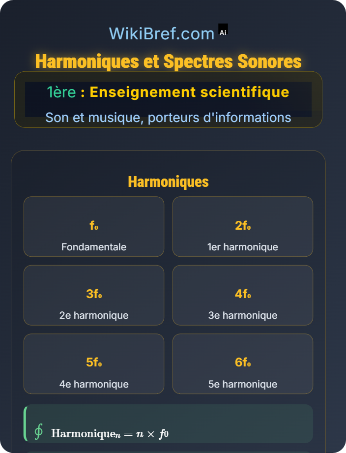 Harmoniques et spectres sonores La musique ou l'art de faire entendre les nombres