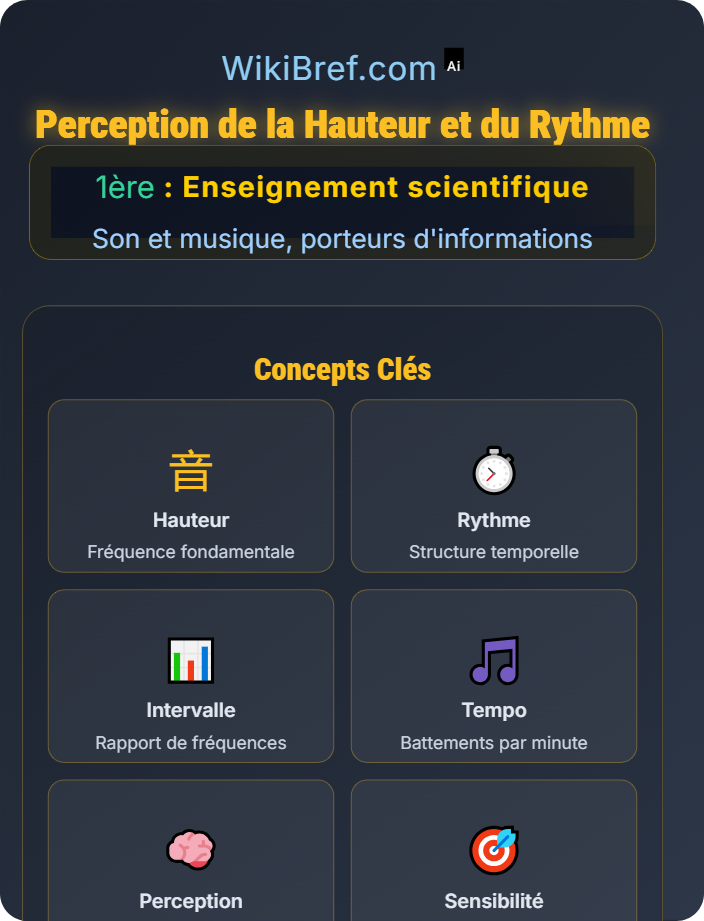 Perception de la hauteur et du rythme Entendre la musique et perception humaine