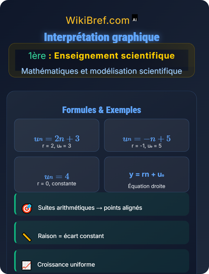 Interprétation graphique Croissance linéaire et suites arithmétiques