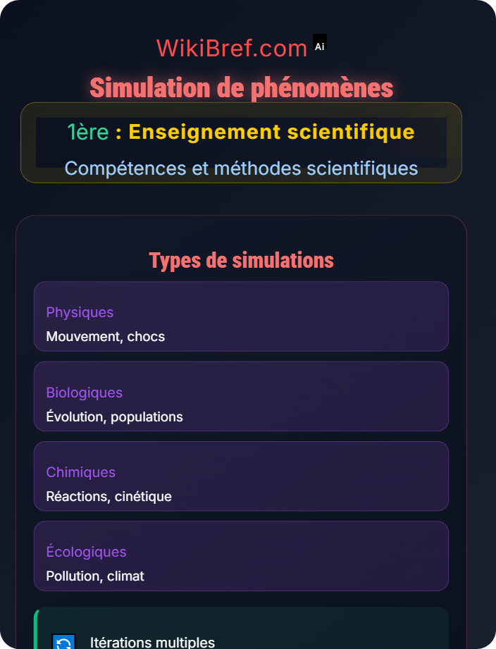 Simulation de phénomènes Modélisation scientifique