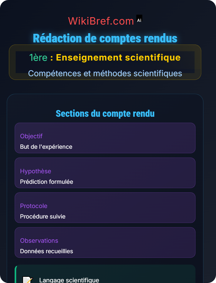 Rédaction de comptes rendus Communication scientifique