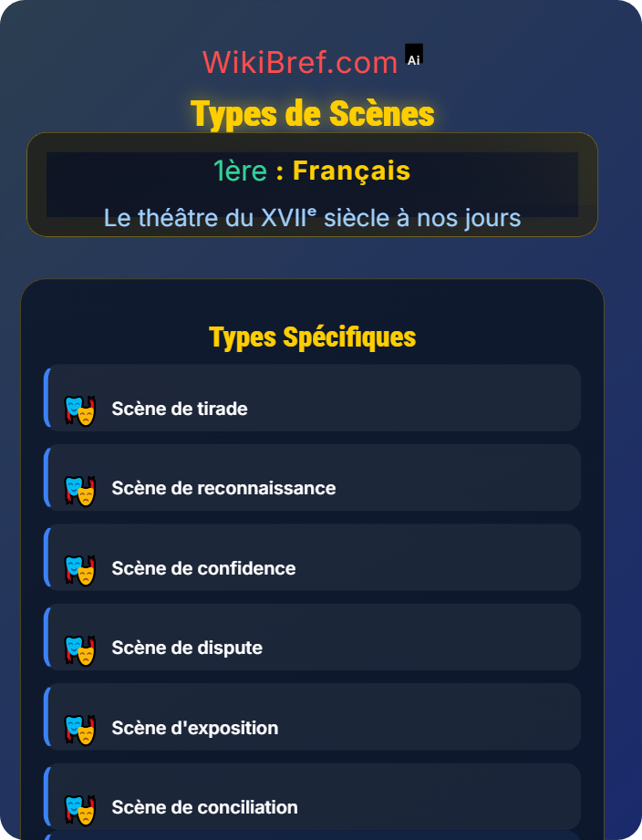 Types de scènes Le texte dramatique