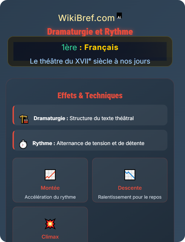 Dramaturgie et rythme Le texte dramatique