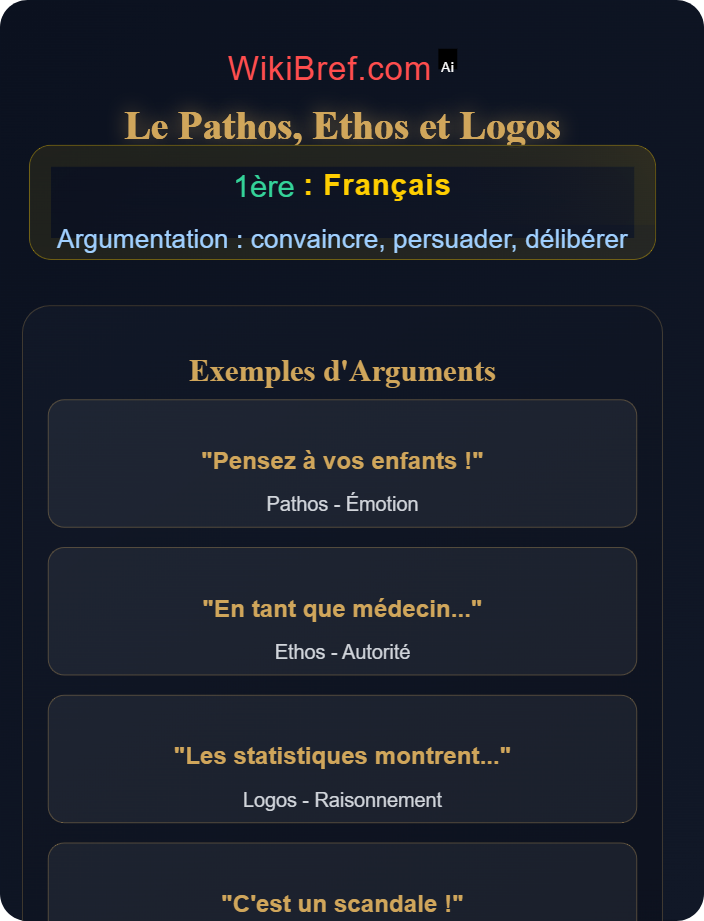 Le pathos, ethos et logos Les registres de l’argumentation