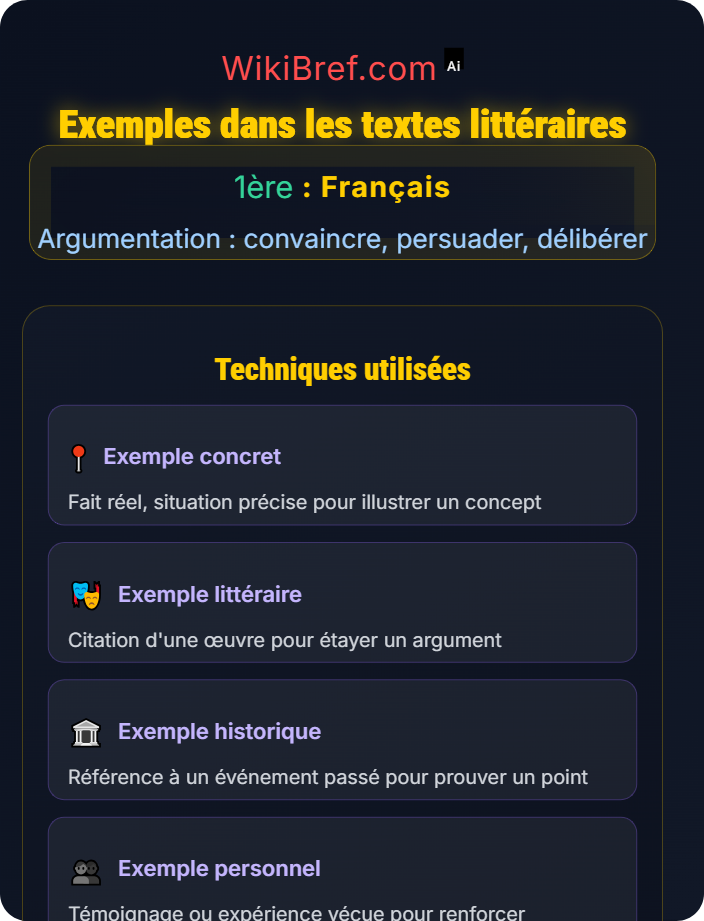 Exemples dans les textes littéraires Les registres de l’argumentation