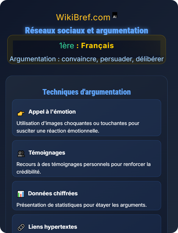 Réseaux sociaux et argumentation Argumentation dans les médias