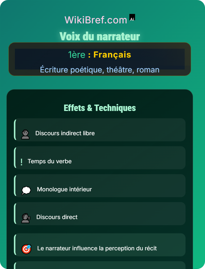 Voix du narrateur Voix et registres littéraires