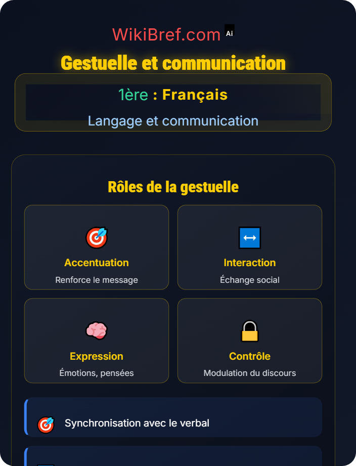Gestuelle et communication Langage verbal et non verbal