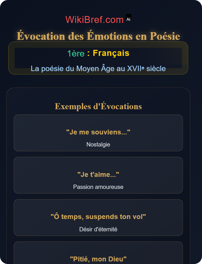 Le rôle de l’évocation des sentiments Lire la poésie lyrique
