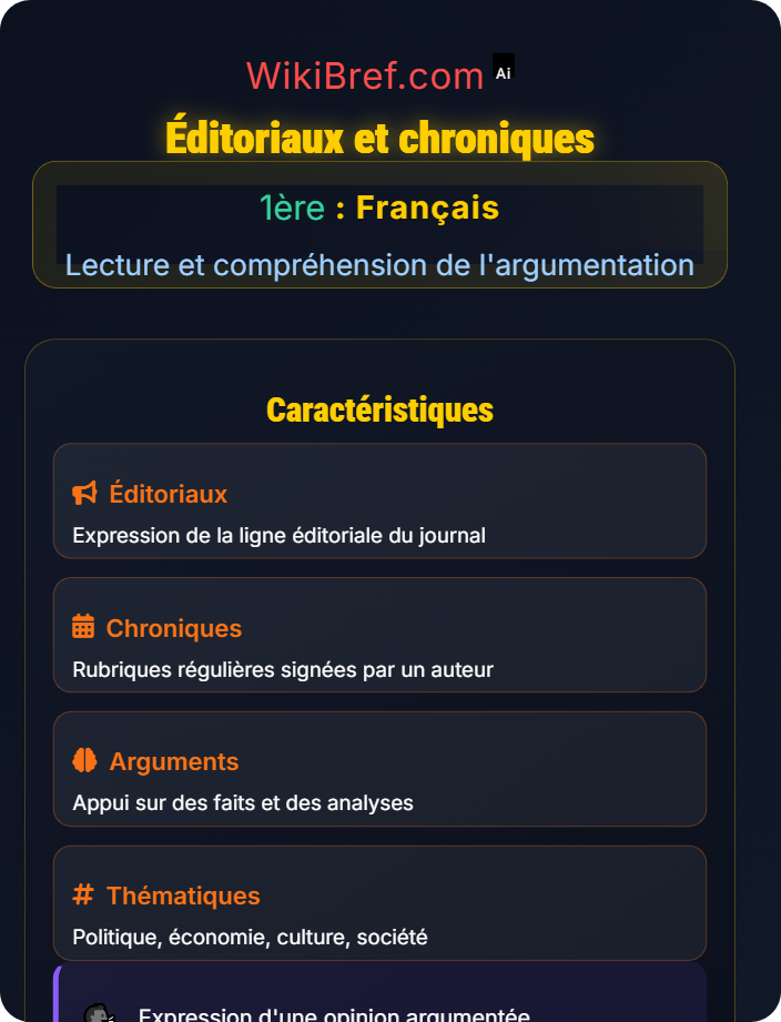 Éditoriaux et chroniques La presse et les médias
