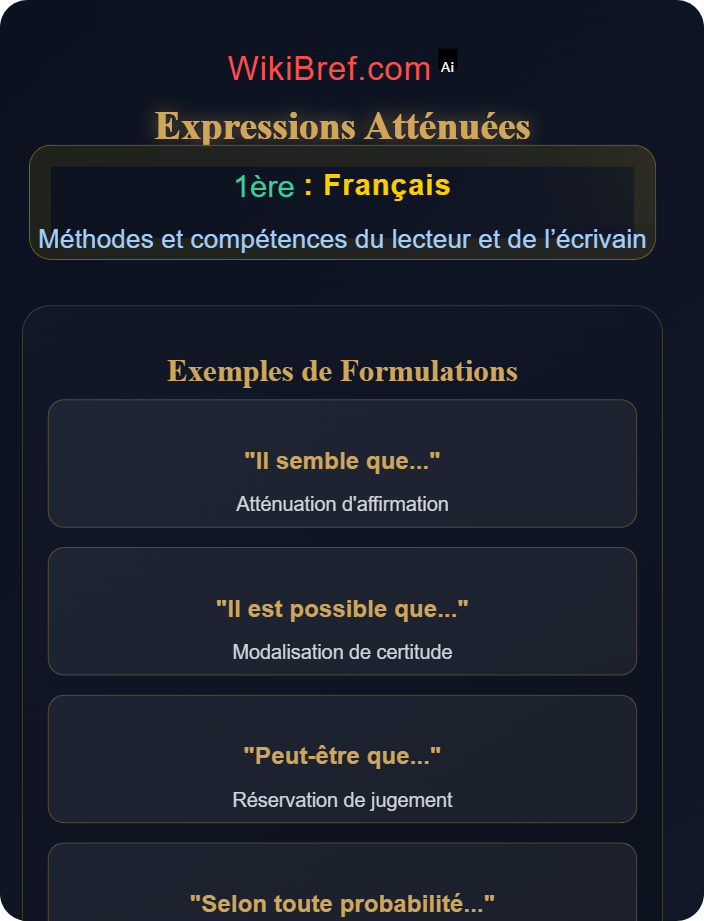 Formulations nuancées Écrire de façon maîtrisée