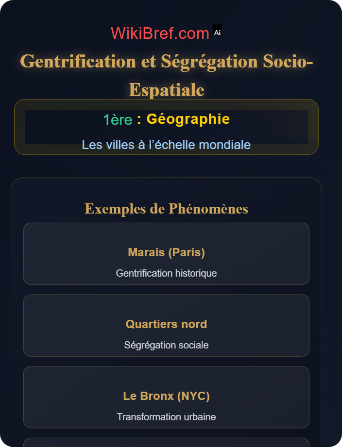 Gentrification et ségrégation socio-spatiale La croissance démographique et les villes