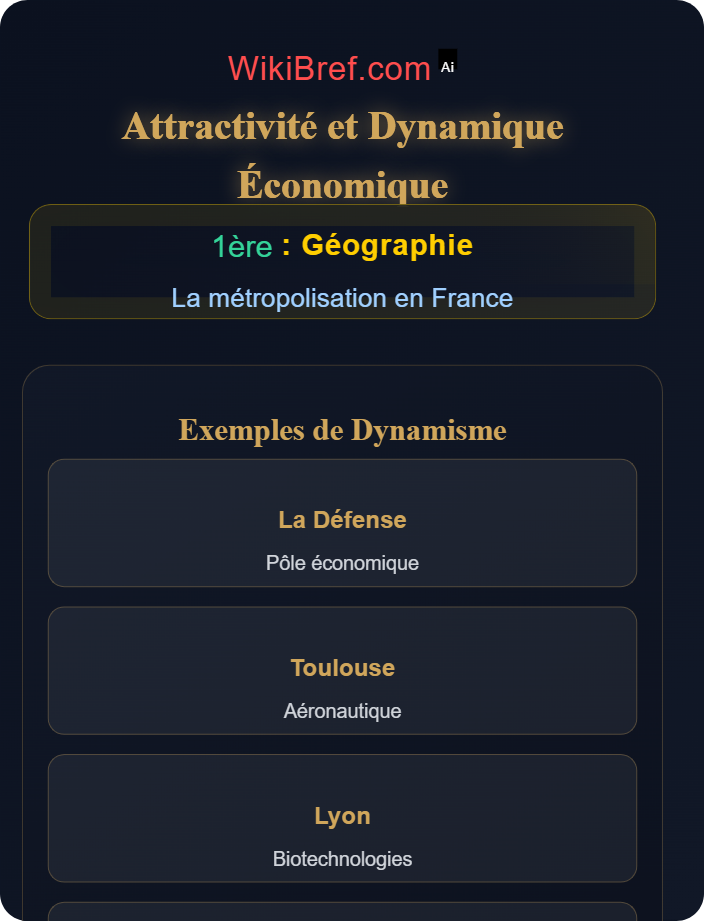Attractivité et croissance économique Effets de la métropolisation