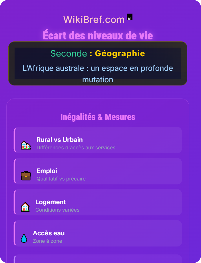 Écart des niveaux de vie Les défis de la transition et du développement pour les pays d’Afrique australe inégalement développés
