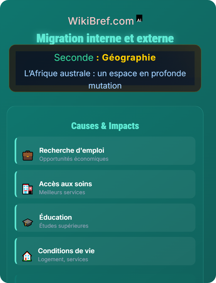 Migration interne et externe Des territoires d’Afrique australe transformés par les mobilités