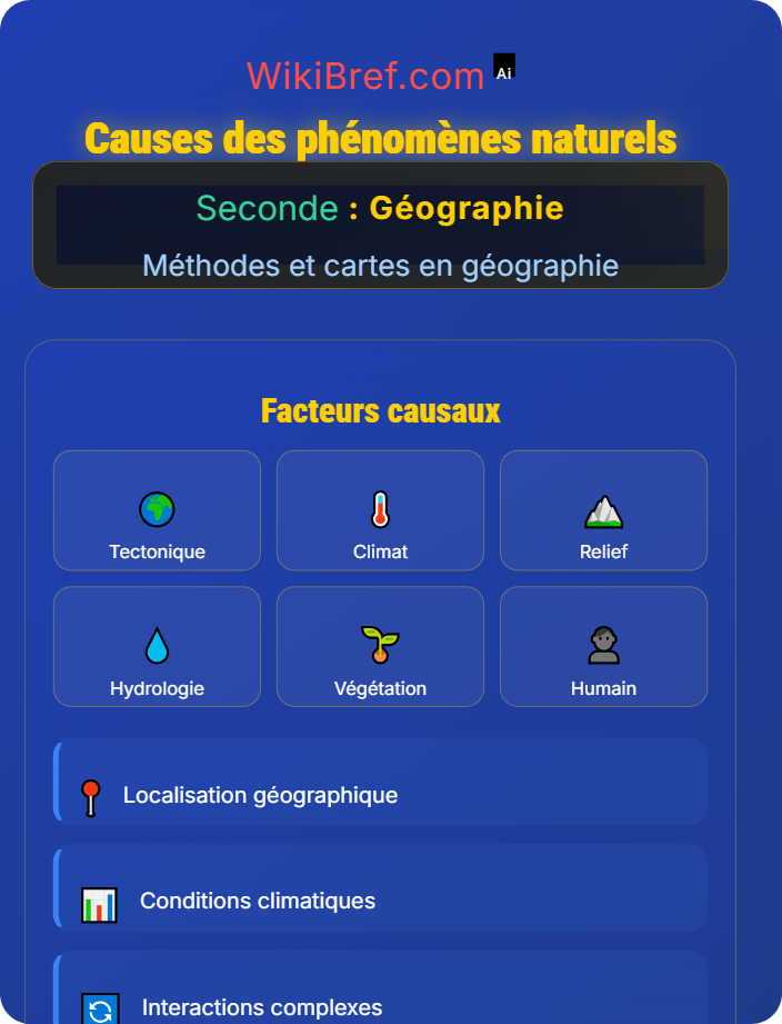 Causes des phénomènes naturels Les espaces exposés aux risques majeurs (cartes)