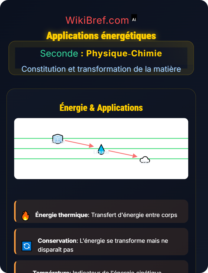 Applications énergétiques Transformations physiques