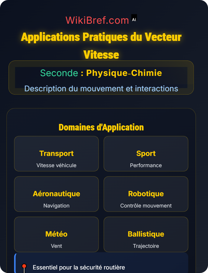 Applications pratiques Représentation d’un vecteur vitesse