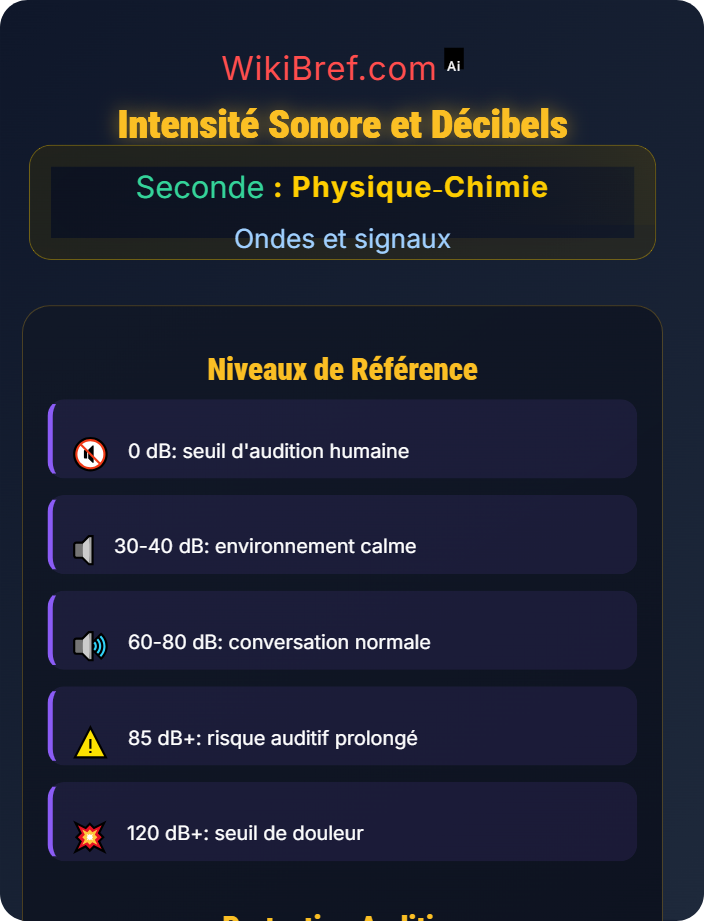 Intensité sonore et décibels Fréquence, intensité et perception du son