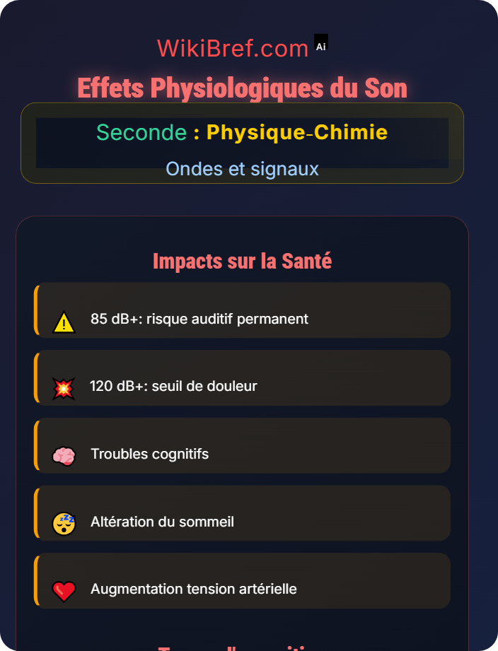 Effets physiologiques Fréquence, intensité et perception du son