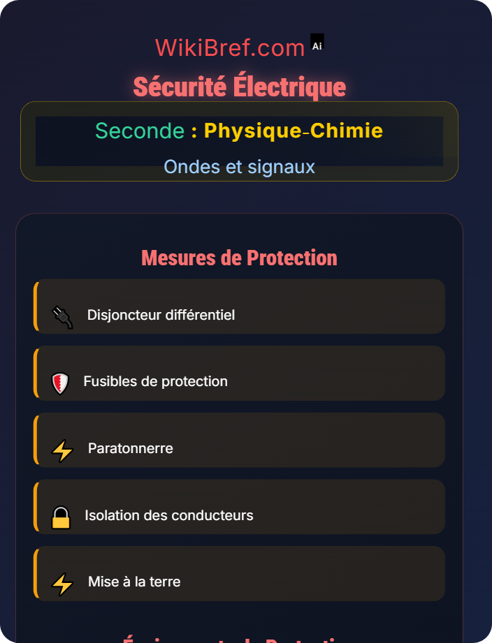 Sécurité électrique Intensité et tension dans un circuit électrique