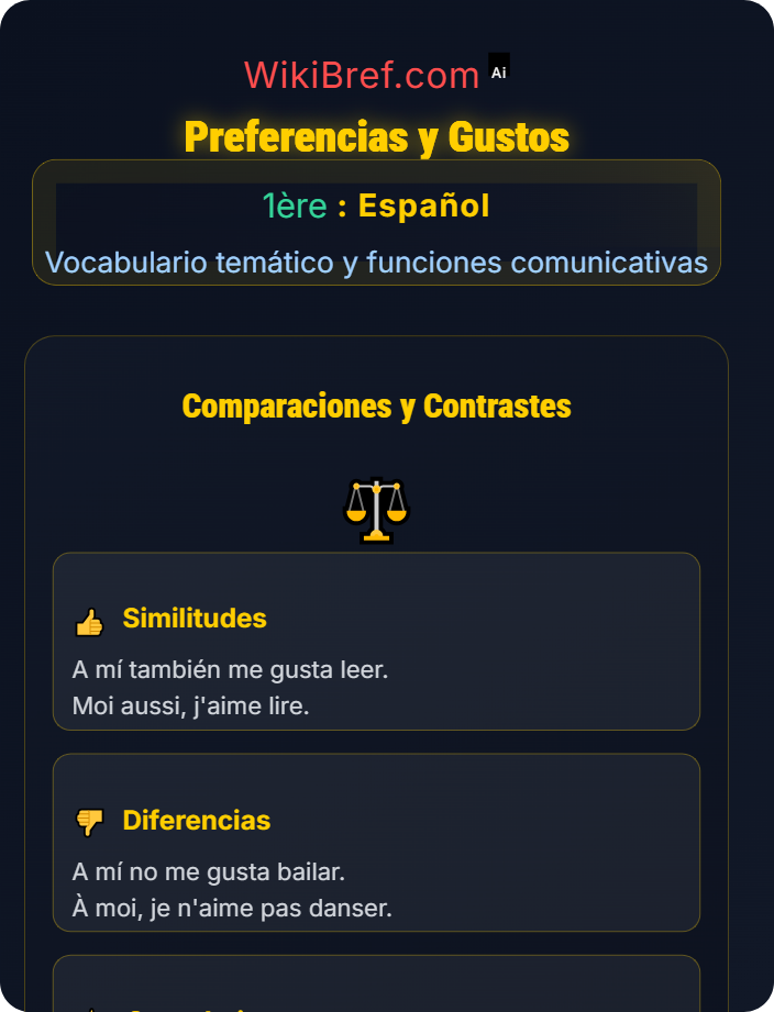 Preferencias y gustos Identidad y relaciones personales