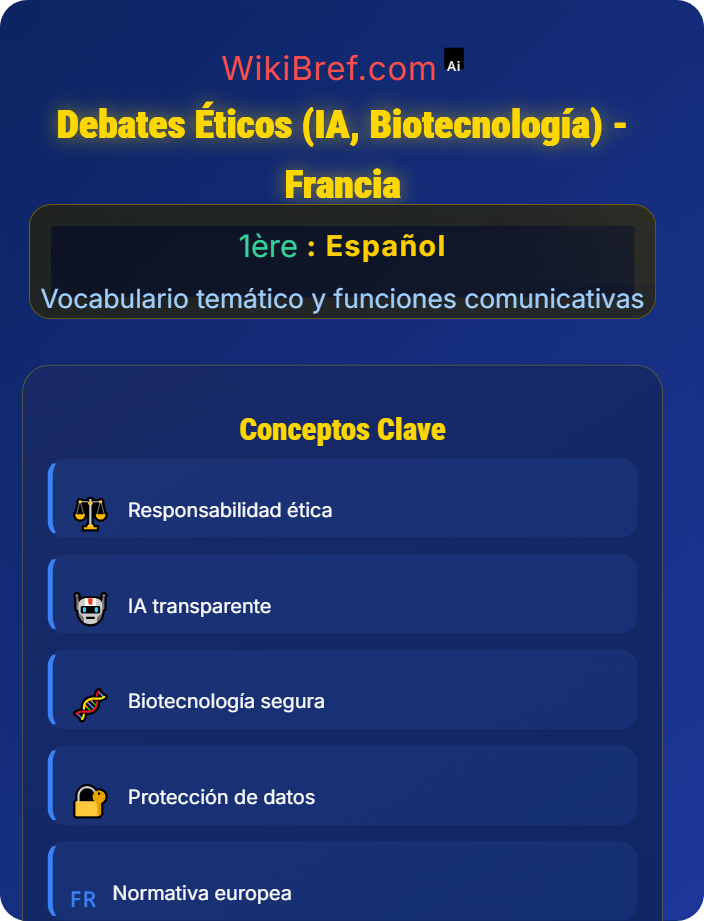 Debates éticos (IA, biotecnología) Ciencia, innovación y ética