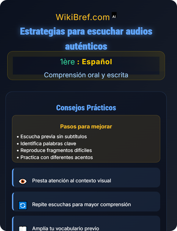 Estrategias para escuchar audios auténticos Comprensión oral