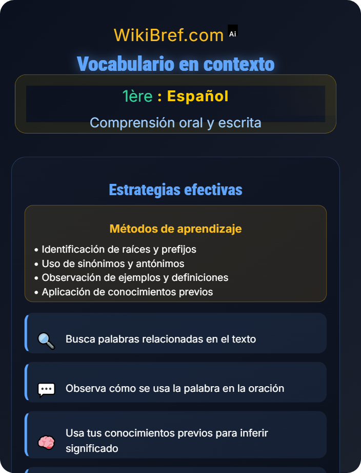Vocabulario en contexto Comprensión escrita