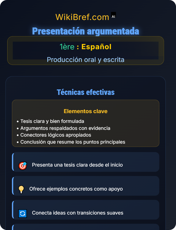 Presentación argumentada Producción oral