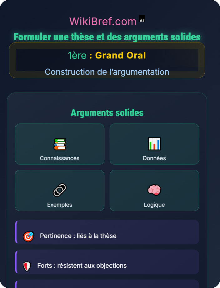 Formuler une thèse et des arguments solides Méthodologie de l’argumentation