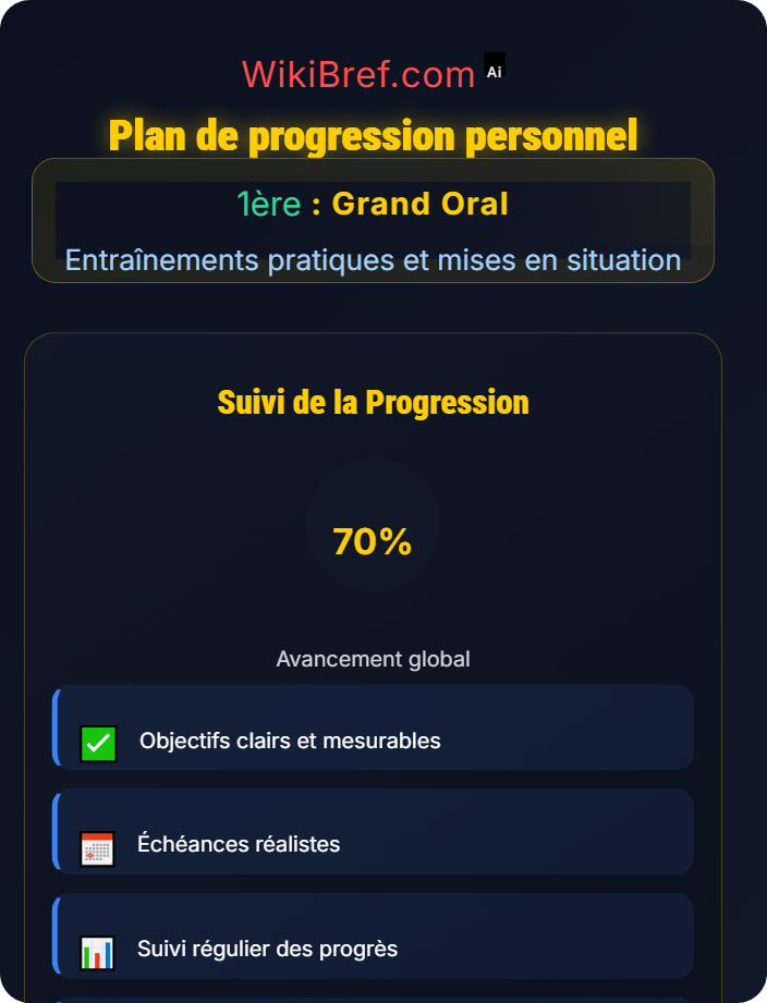 Plan de progression personnel Checklist et auto-évaluation