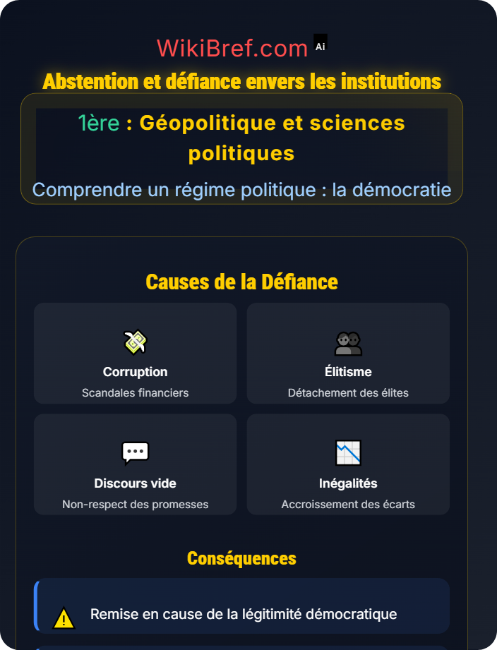 Abstention et défiance envers les institutions Crises et défis contemporains des démocraties