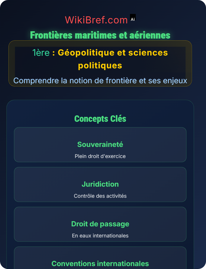 Frontières maritimes et aériennes Définitions et fonctions des frontières