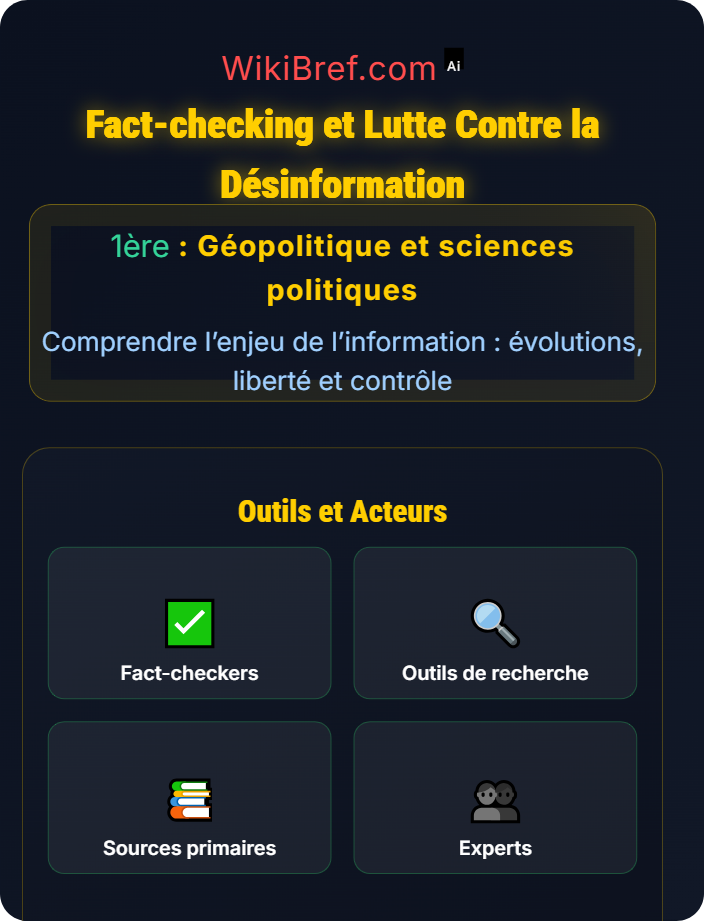 Fact-checking et lutte contre la désinformation Contrôle et régulation de l’information
