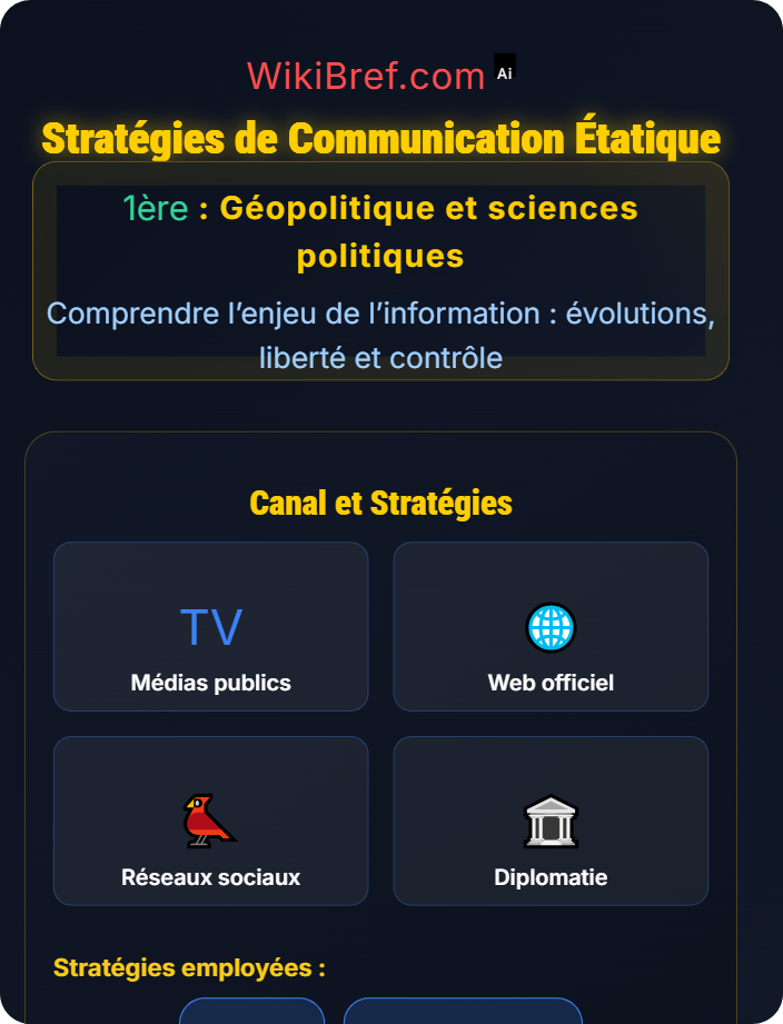 Stratégies de communication étatique Information et géopolitique