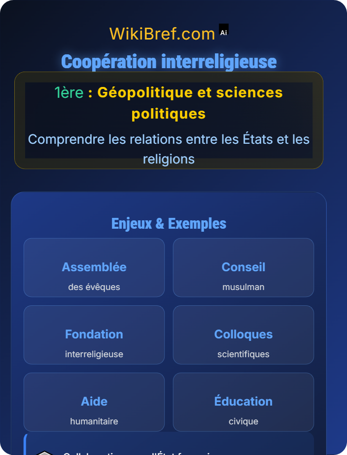 Coopération interreligieuse Géopolitique des religions